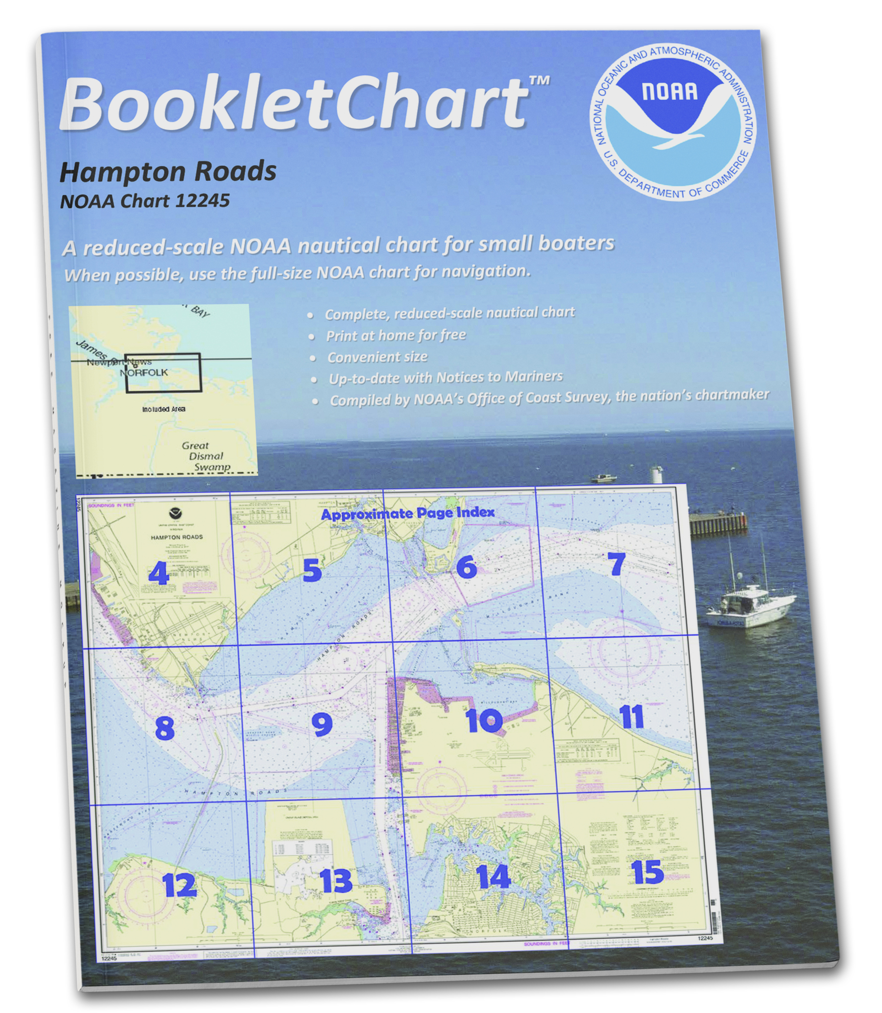 NOAA Nautical Charts for U.S. Waters 8.5 x 11 BookletCharts