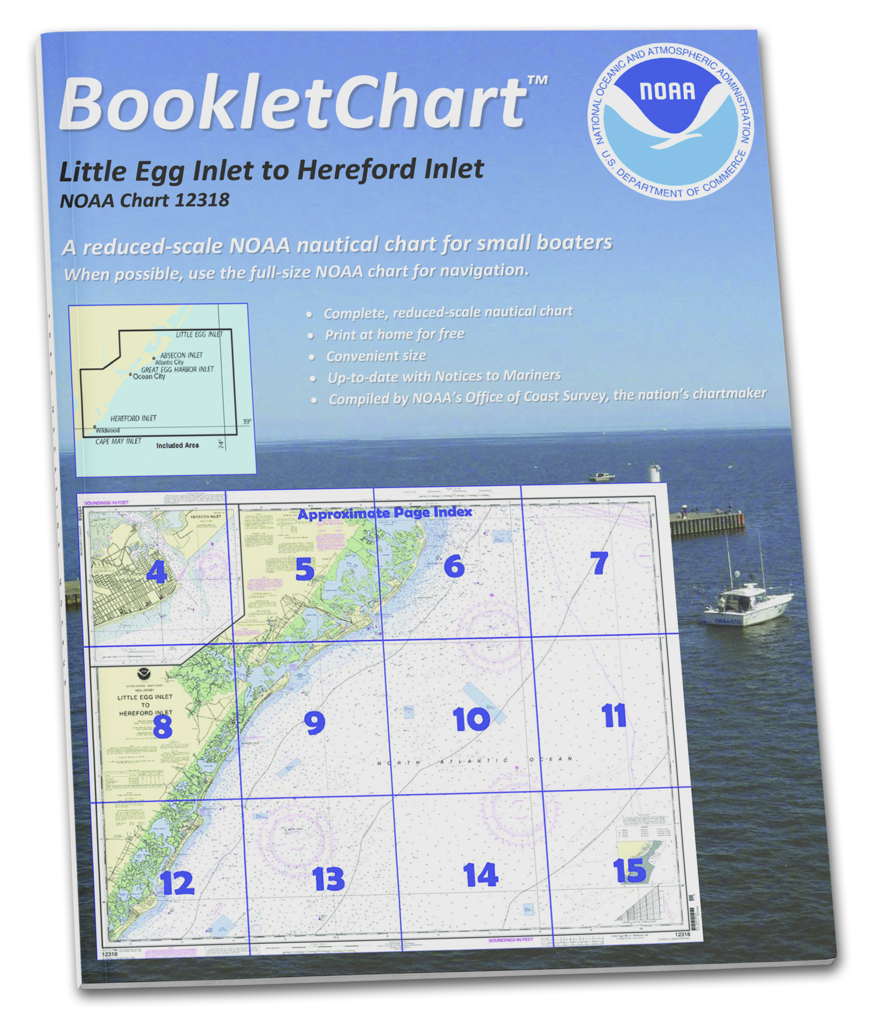 NOAA Nautical Charts for U.S. Waters 8.5 x 11 BookletCharts