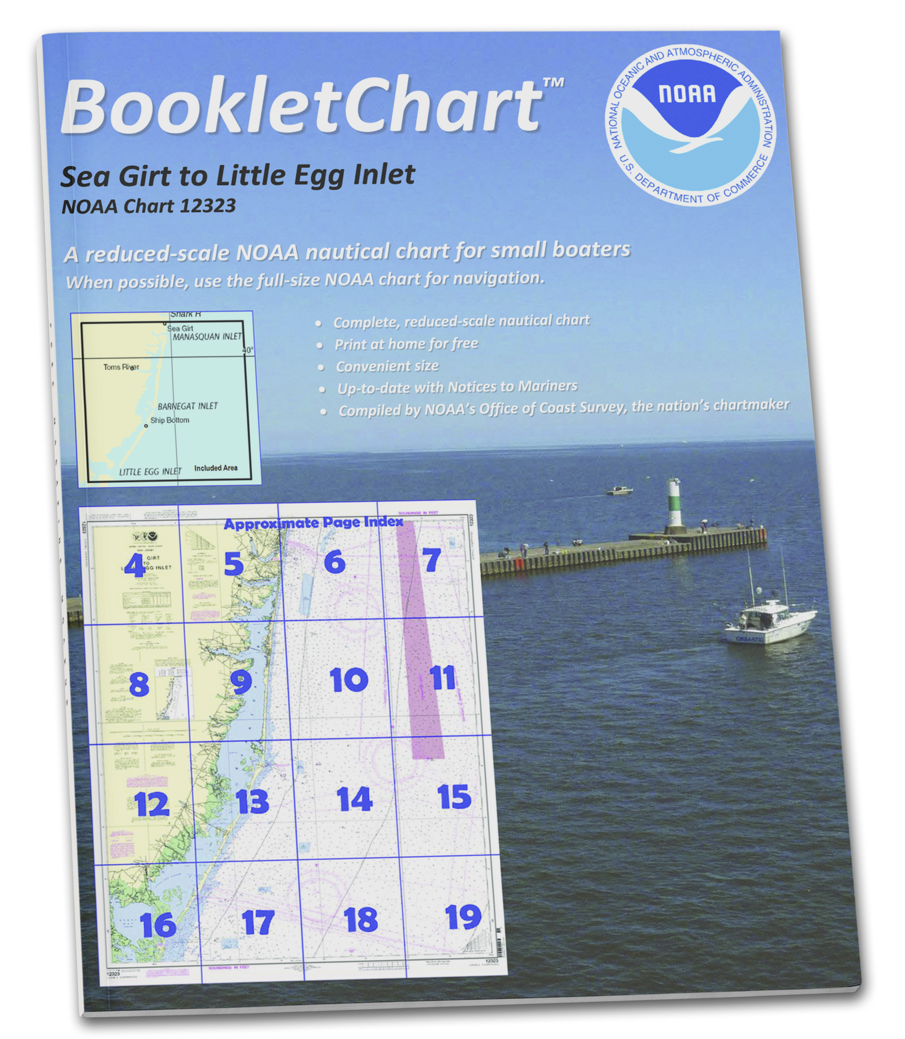 NOAA Nautical Charts for U.S. Waters 8.5 x 11 BookletCharts