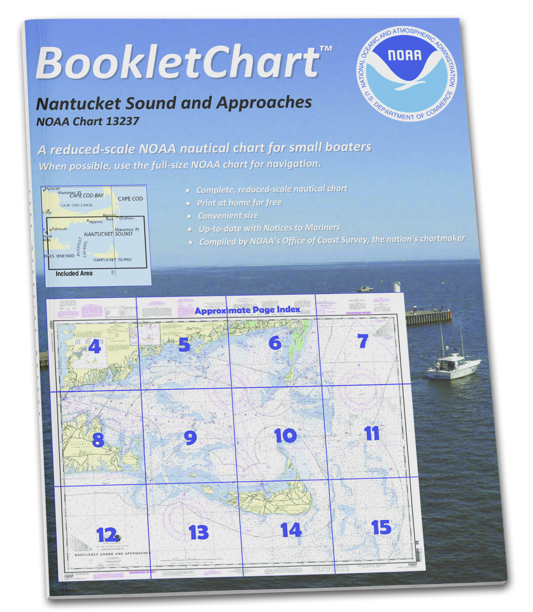 NOAA Nautical Charts for U.S. Waters 8.5 x 11 BookletCharts