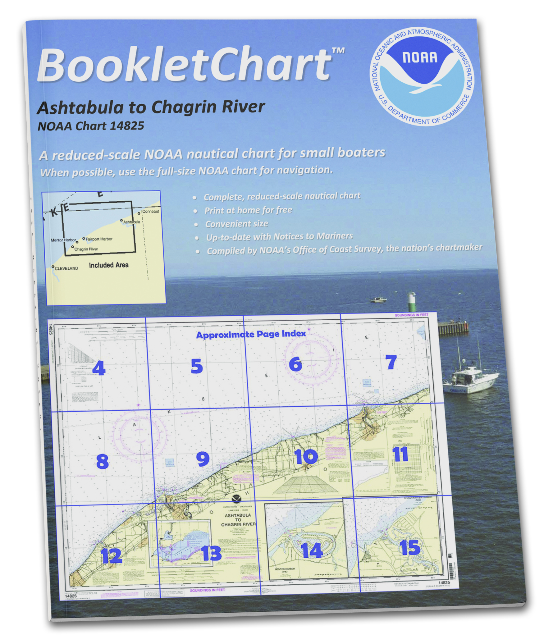 NOAA Nautical Charts for U.S. Waters 8.5 x 11 BookletCharts