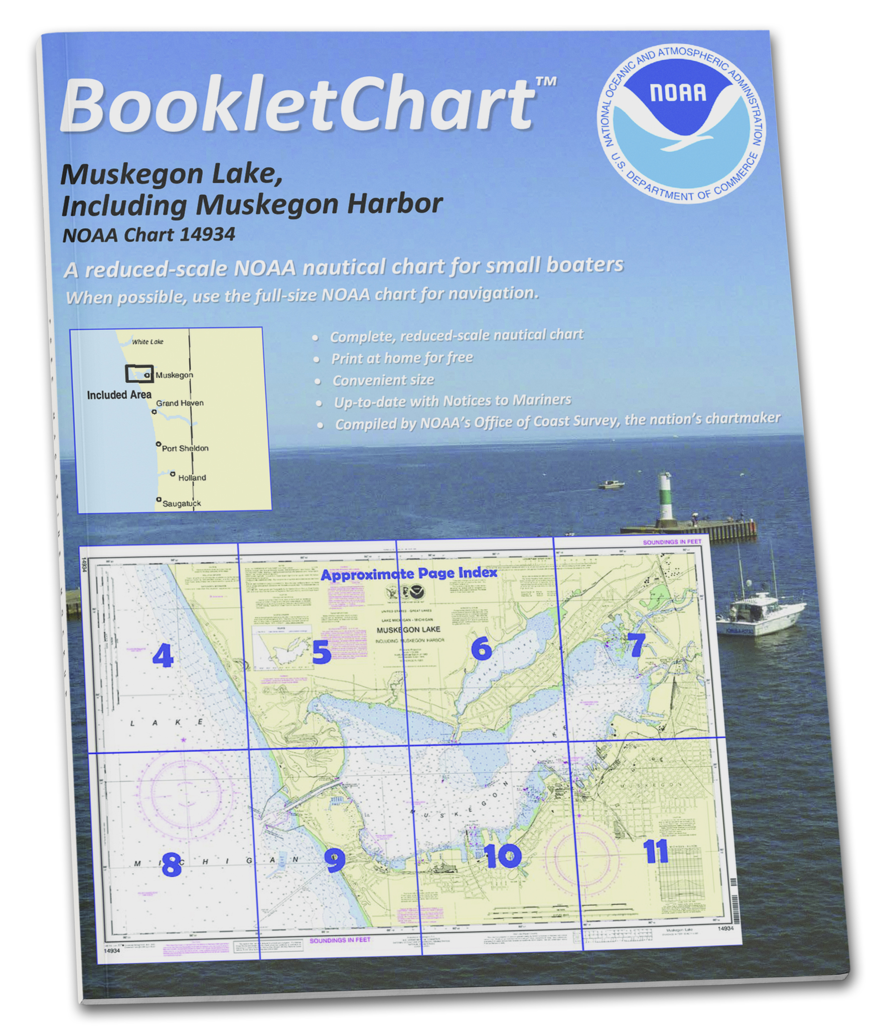 NOAA Nautical Charts for U.S. Waters 8.5 x 11 BookletCharts