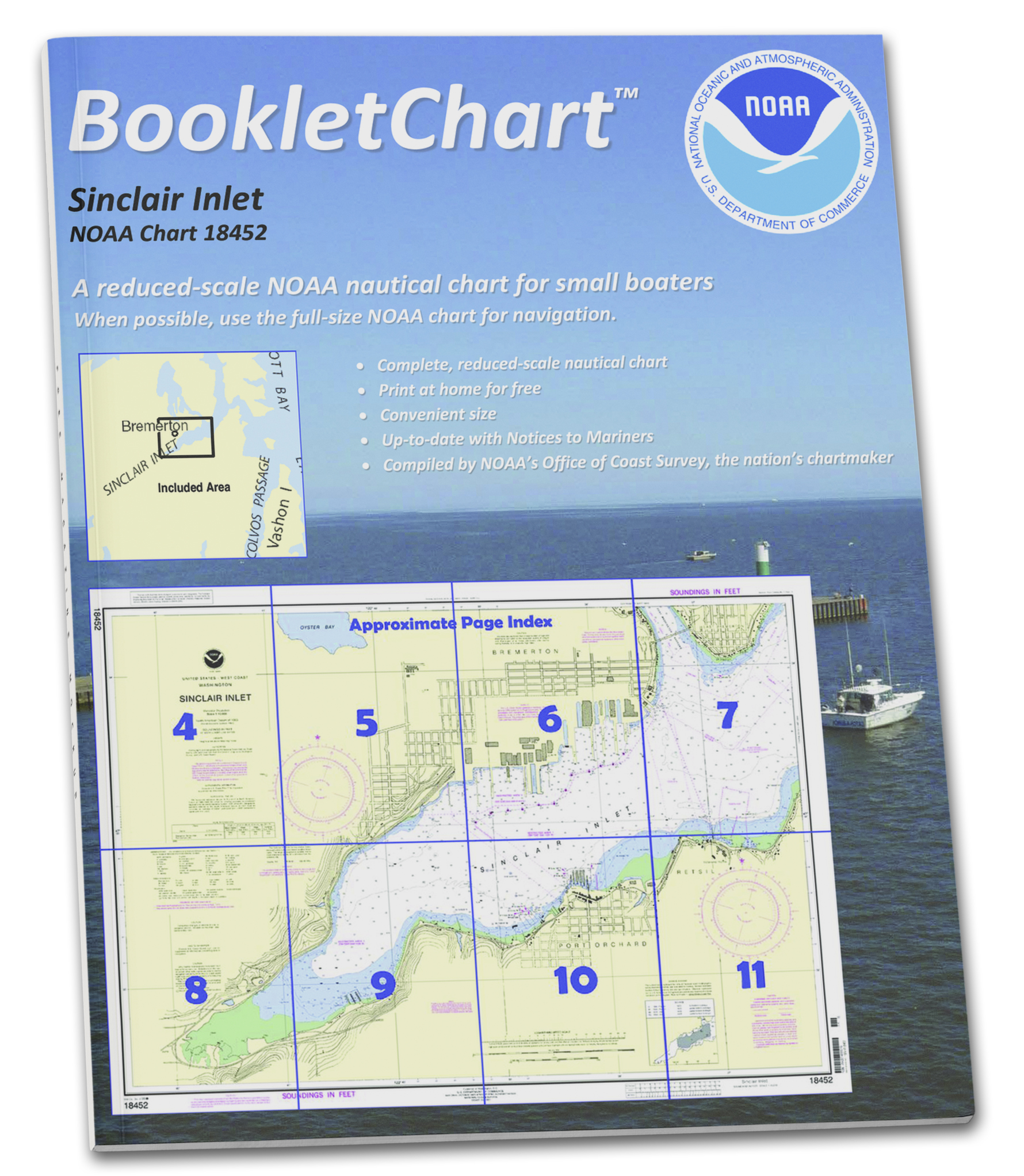 NOAA Nautical Charts for U.S. Waters 8.5 x 11 BookletCharts NOAA